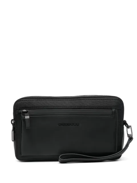 PIQUADRO logo lettering clutch bag