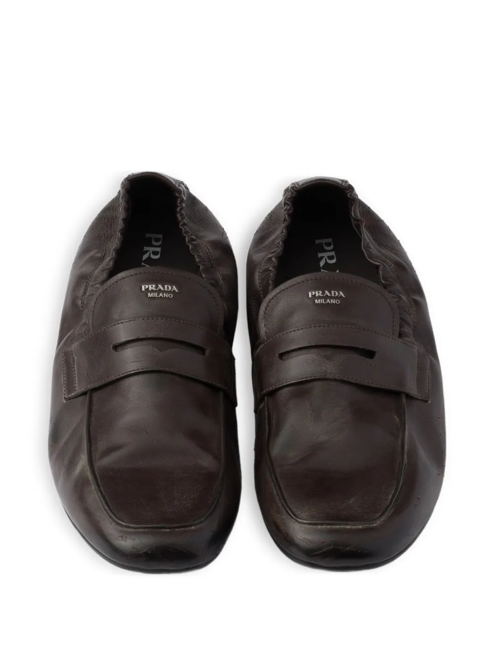 Prada Shuffle leather loafers Brown