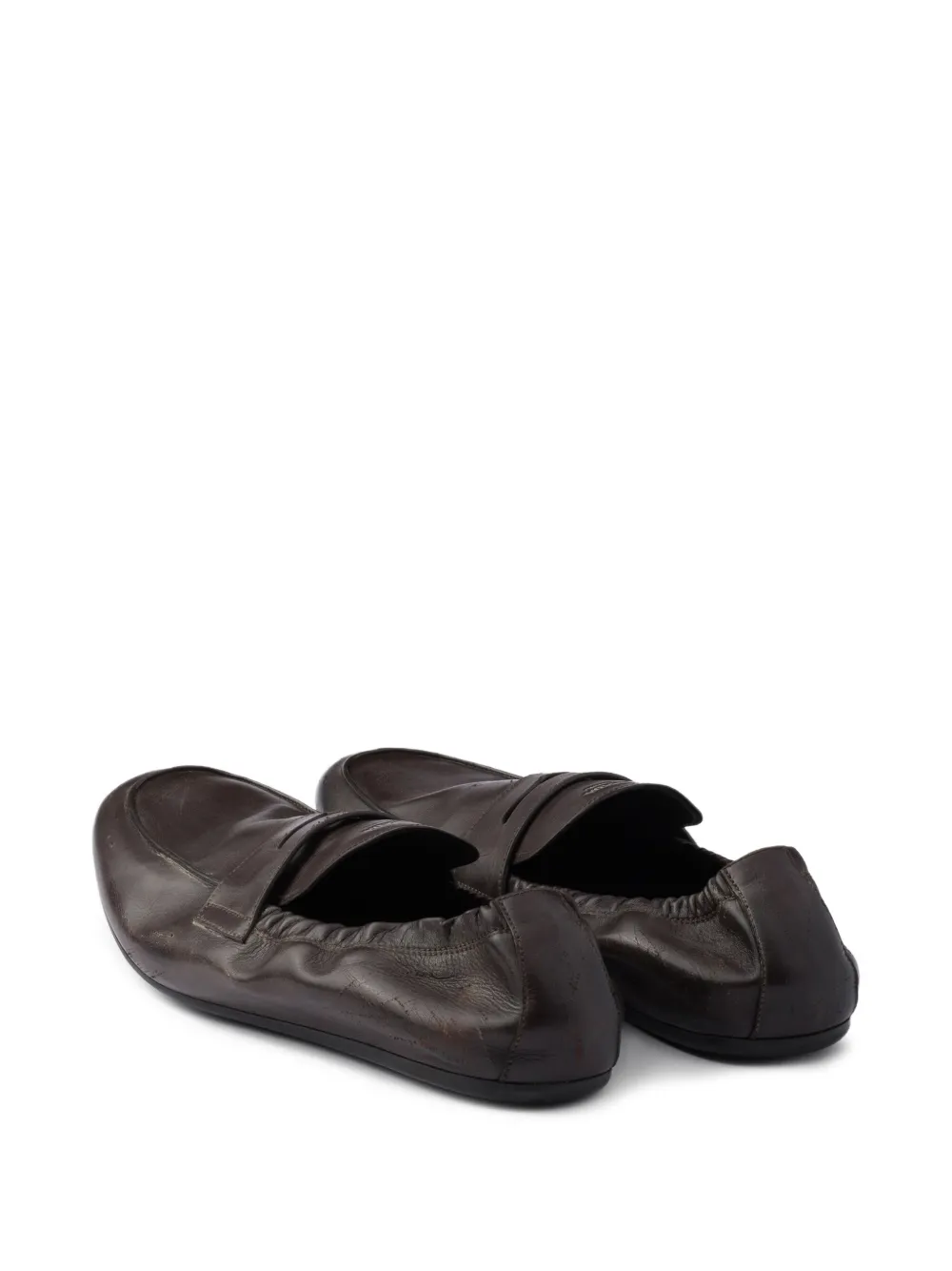 Prada Shuffle leather loafers Brown