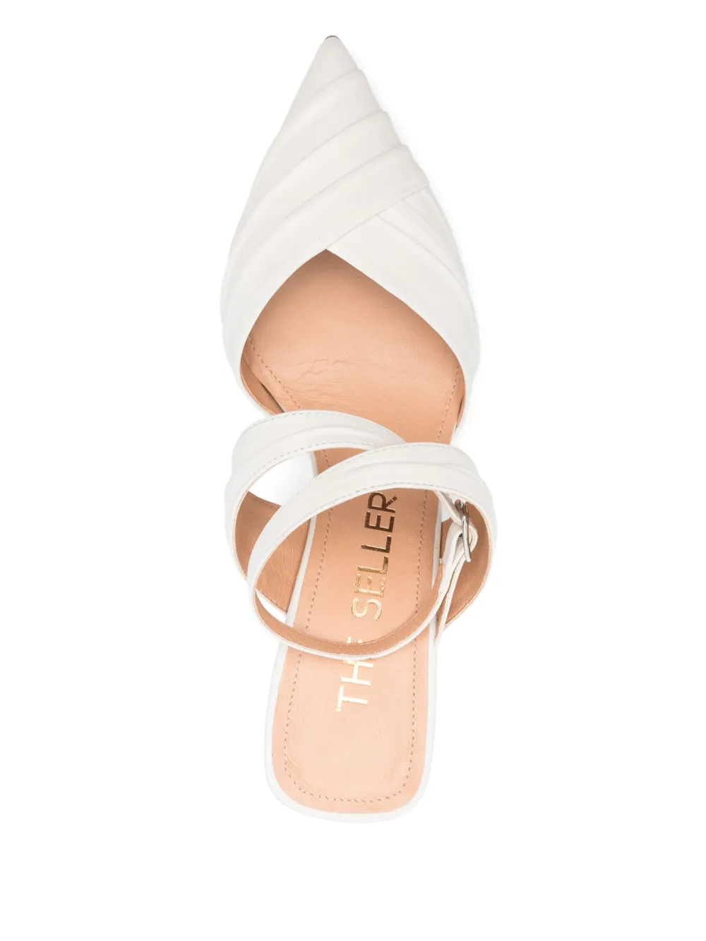 The Seller 80mm leather pumps White