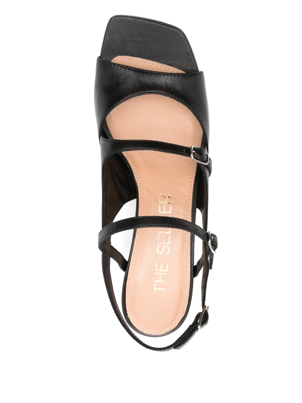 The Seller Sandalen met plateauzool Zwart