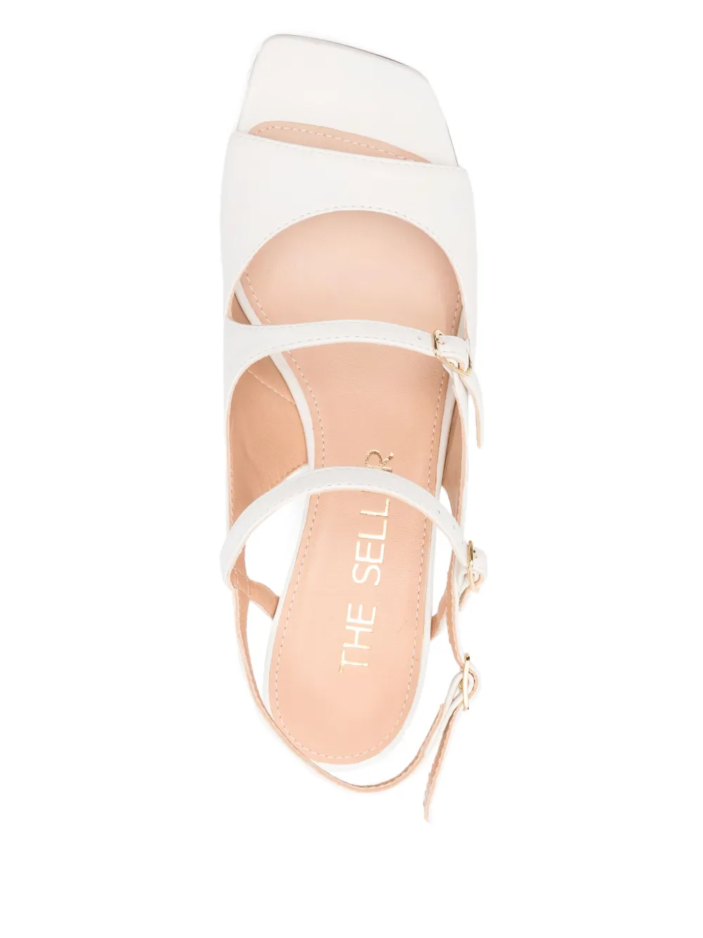 The Seller 50mm leather sandals White