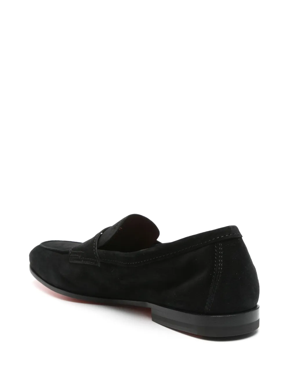 Santoni suede loafers Black