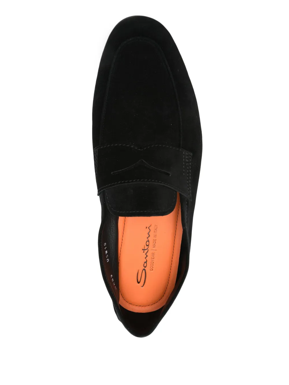 Santoni suede loafers Black