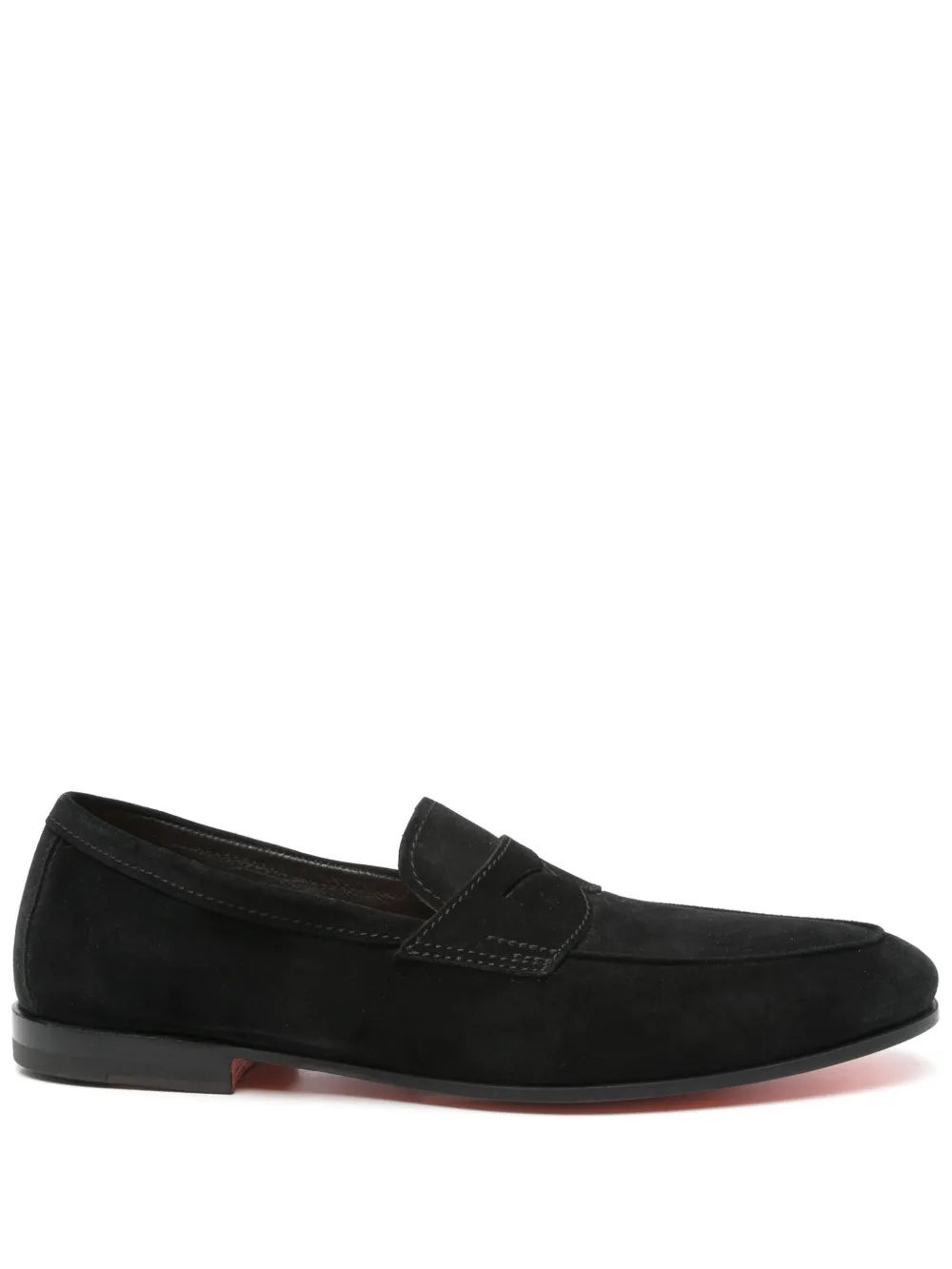 Santoni suede loafers Black