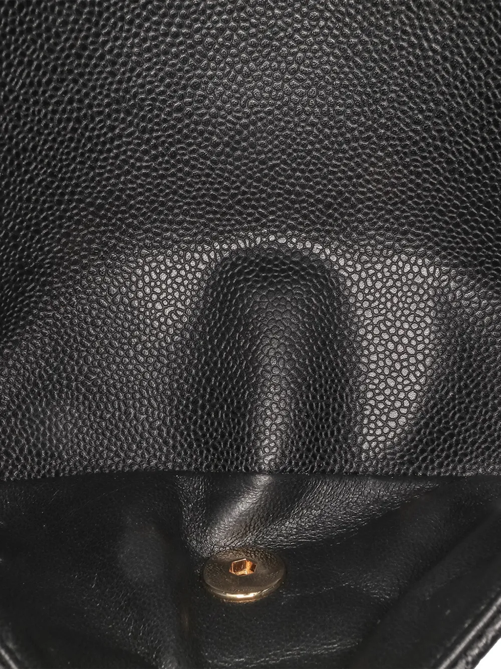 Pre-owned Chanel 2009-2010 Medium Classic Caviar Double Flap Shoulder Bag In Black