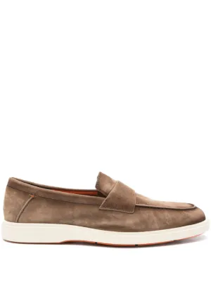Santoni アーモンドトゥ スエードローファー | ブラウン | FARFETCH JP Santoni アーモンドトゥ スエードローファー | ブラウン | FARFETCH JP