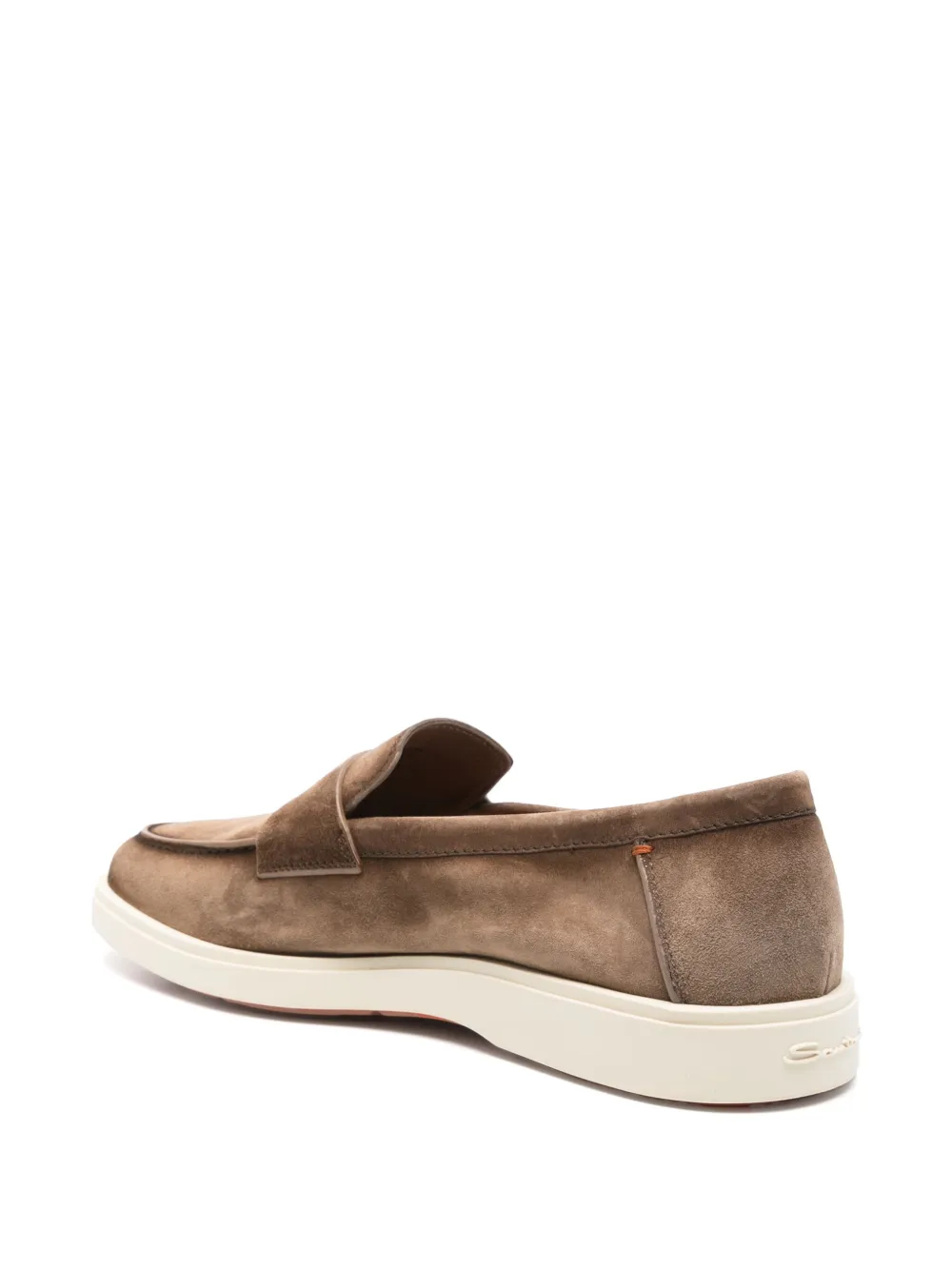 Santoni suede loafers Brown