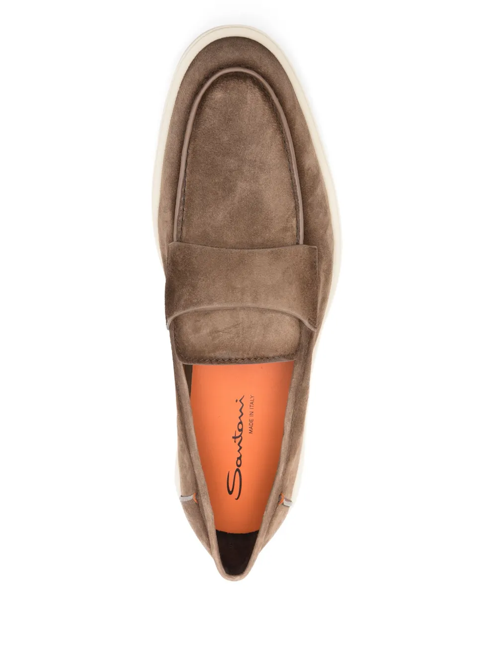 Santoni suede loafers Brown