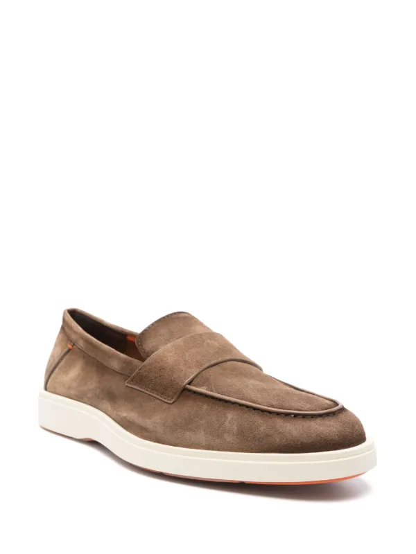 Santoni スエード ローファー | ブラウン | FARFETCH JP