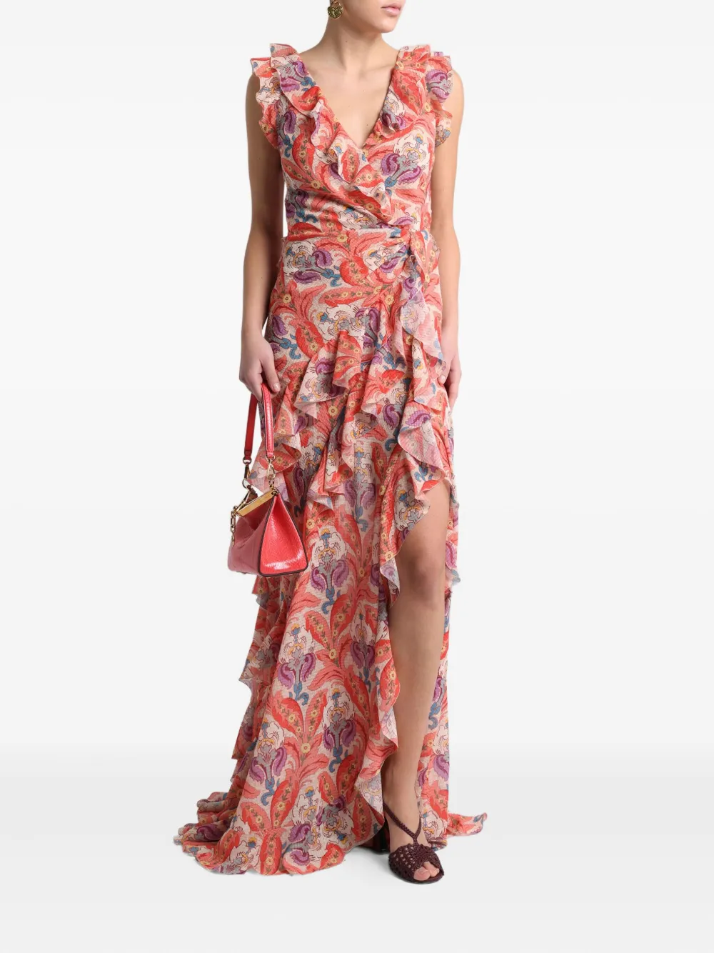 ETRO Jurk met print - Oranje