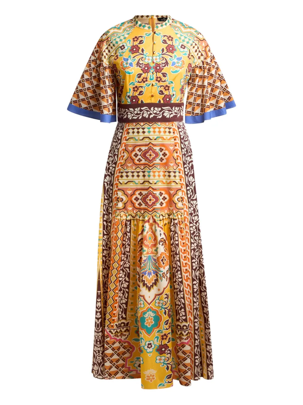 ETRO Popeline jurk met print Beige