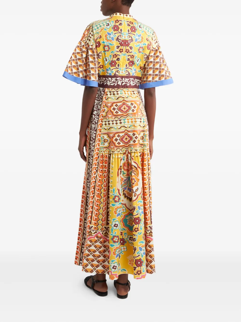 ETRO Popeline jurk met print Beige