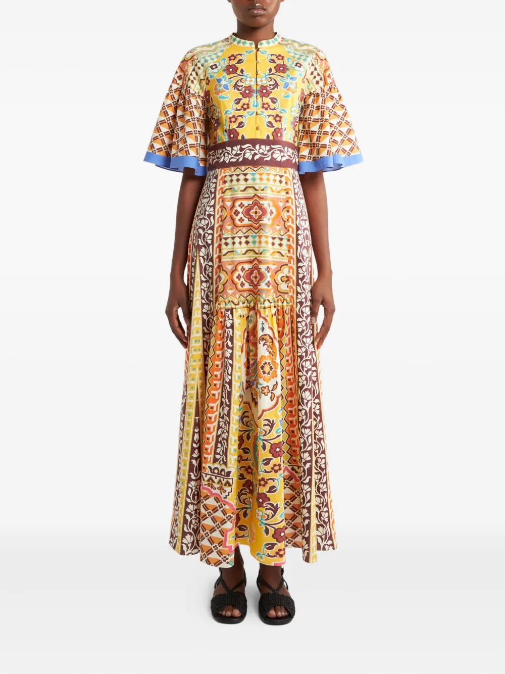 ETRO Popeline jurk met print - Beige