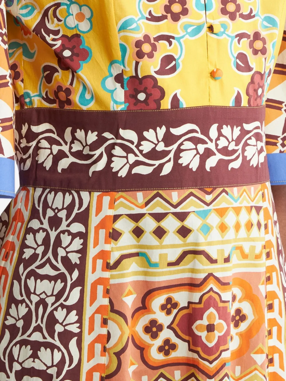 ETRO Popeline jurk met print Beige