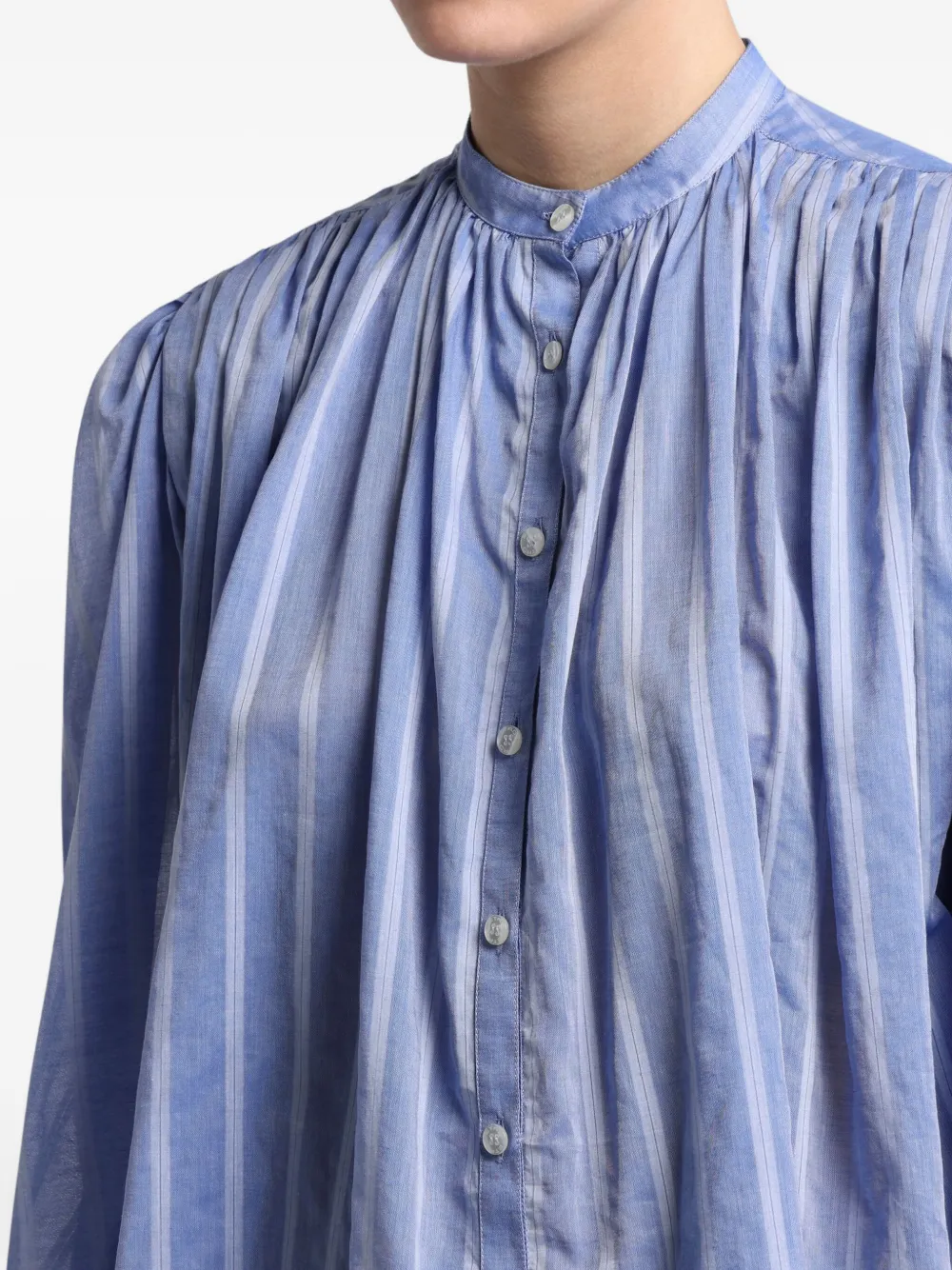 ETRO Gestreepte voile blouse Blauw
