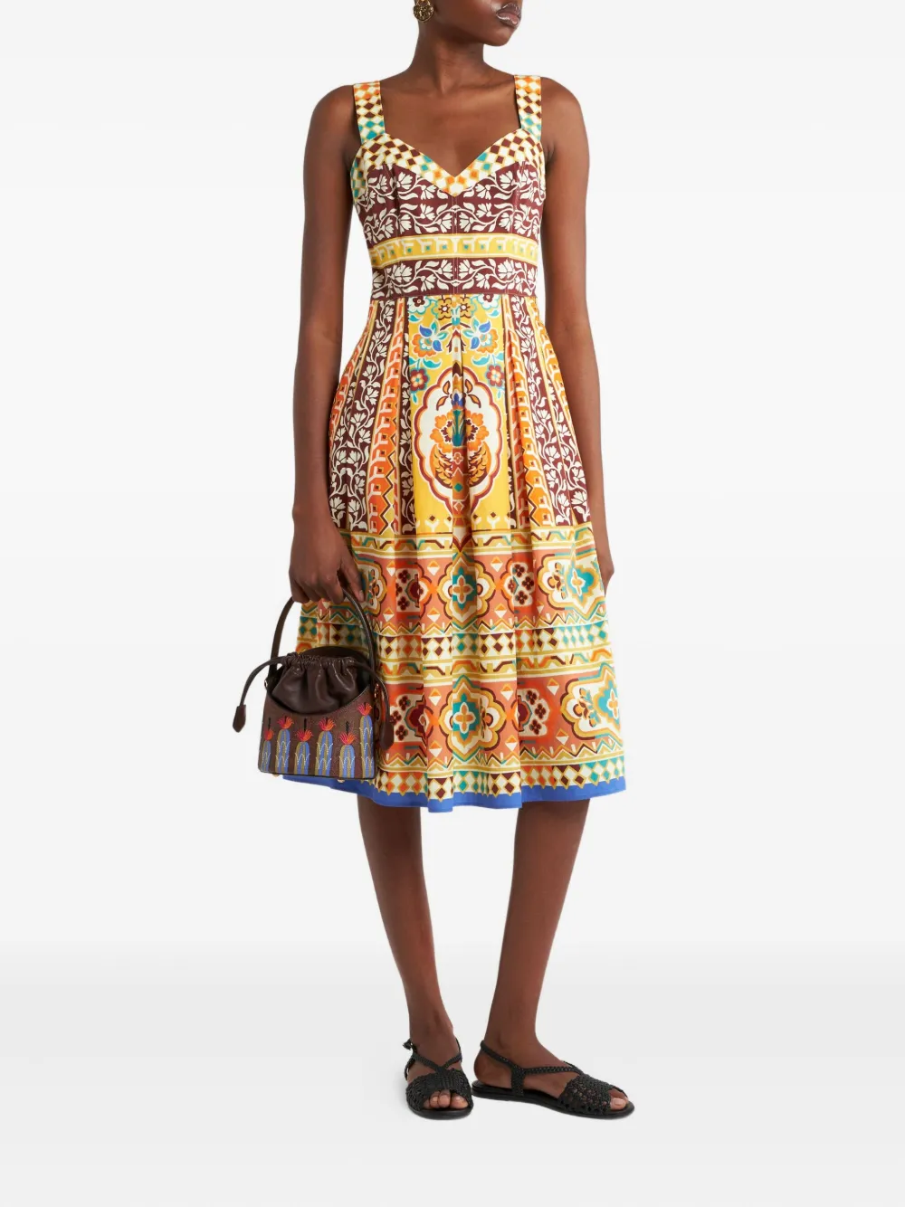ETRO Midi-jurk met print - Beige