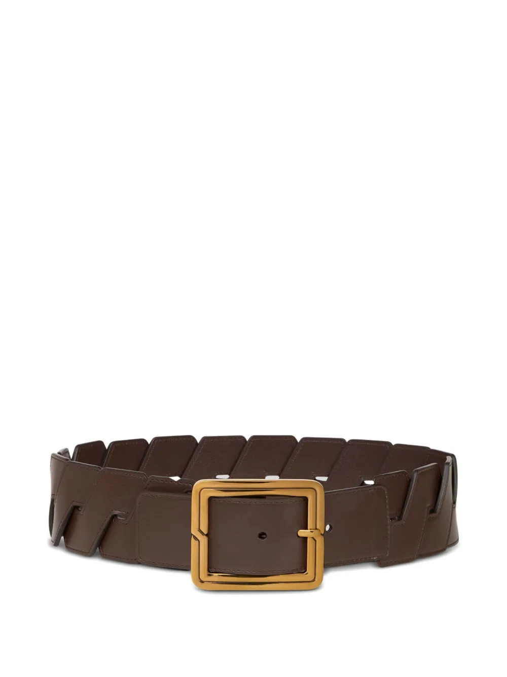 ETRO Geweven leren riem Bruin
