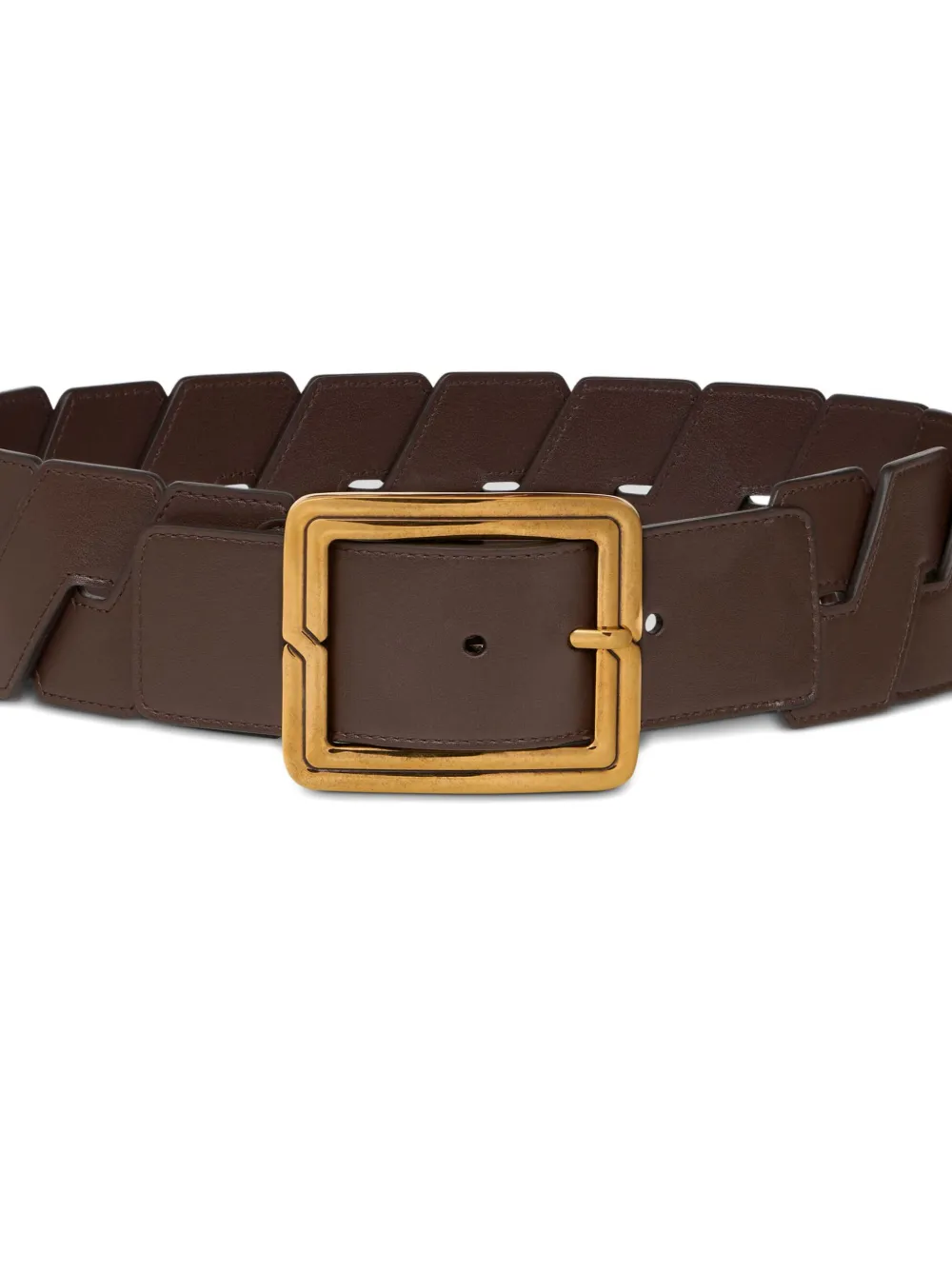 ETRO Geweven leren riem - Bruin