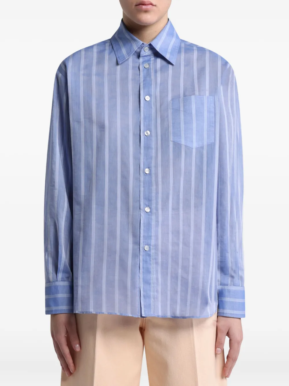 ETRO Gestreept blouse - Blauw