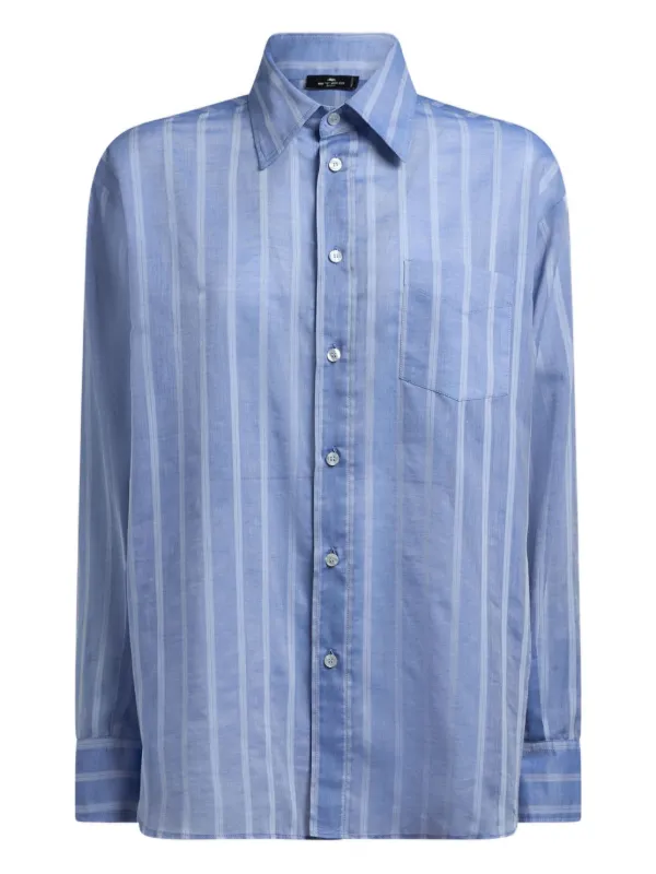 Etro Striped Shirt in Blue