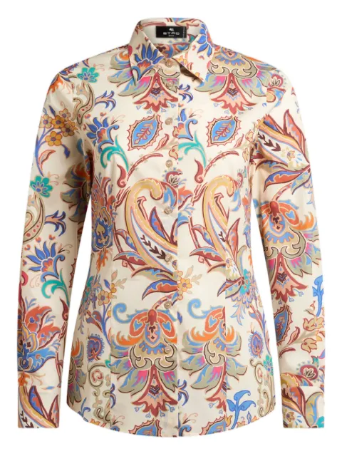 ETRO floral-print poplin shirt