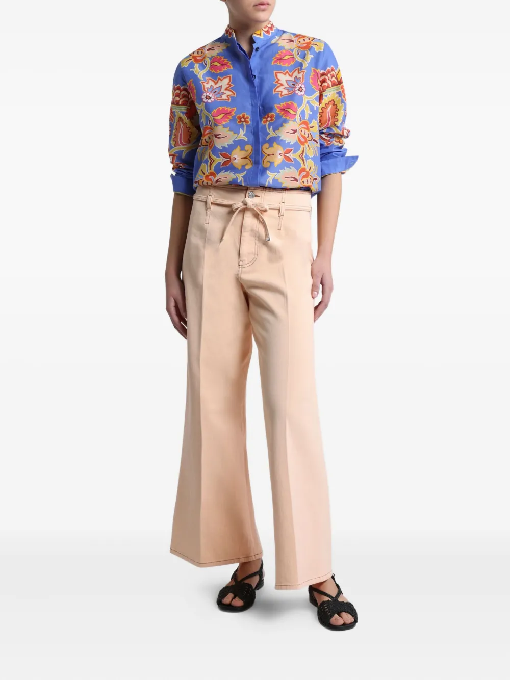 ETRO Blouse met bloemenprint - Blauw
