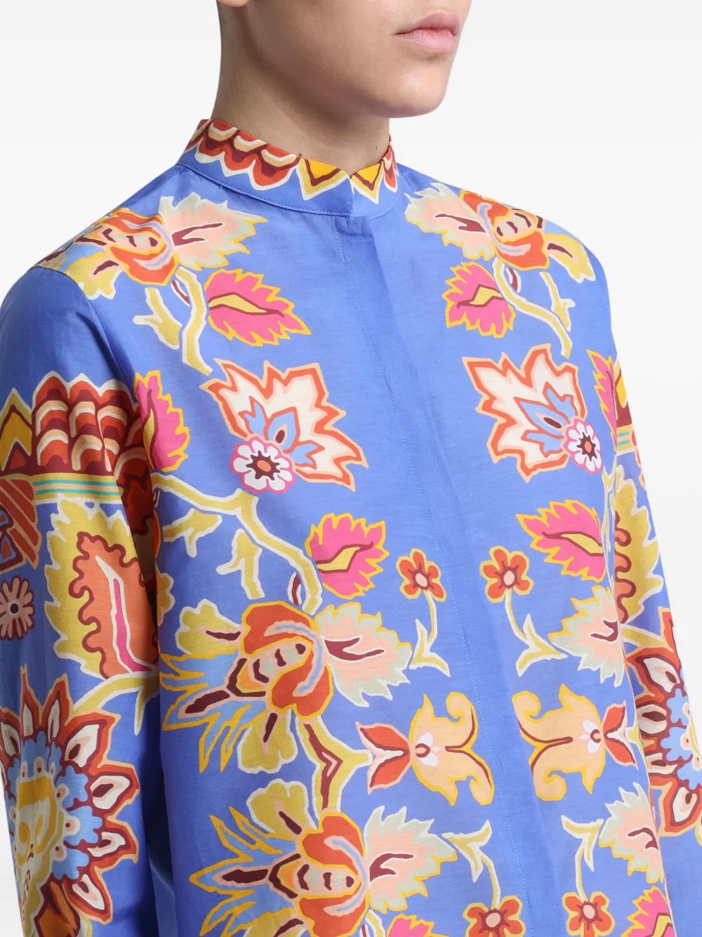 ETRO Blouse met bloemenprint Blauw