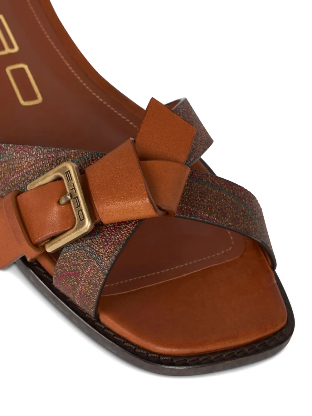ETRO paisley-pattern slides Brown
