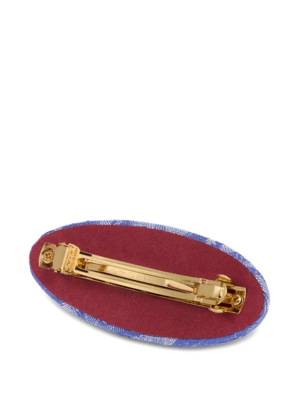 ETRO Jacquard Denim Hair Clip | Blue | FARFETCH BH