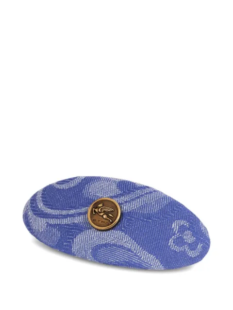 ETRO Fermaglio denim con effetto jacquard