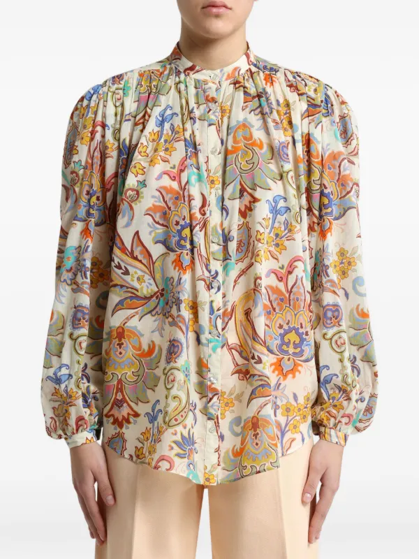 【新品】エトロ プリントシャツ ETRO プリント シャツ | ニュートラル | FARFETCH JP