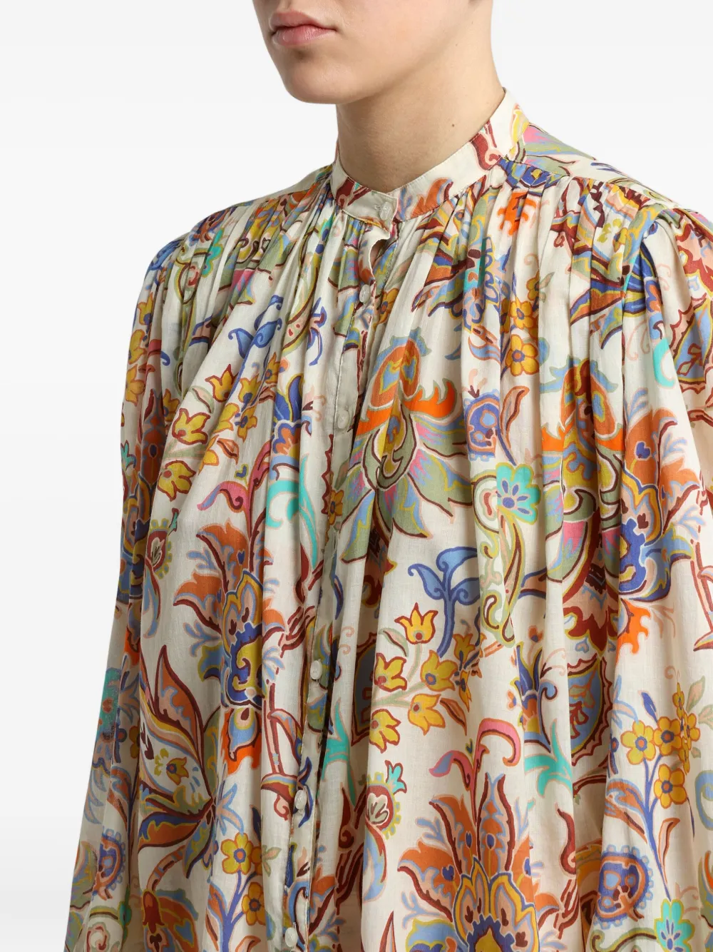 ETRO Blouse met print Beige