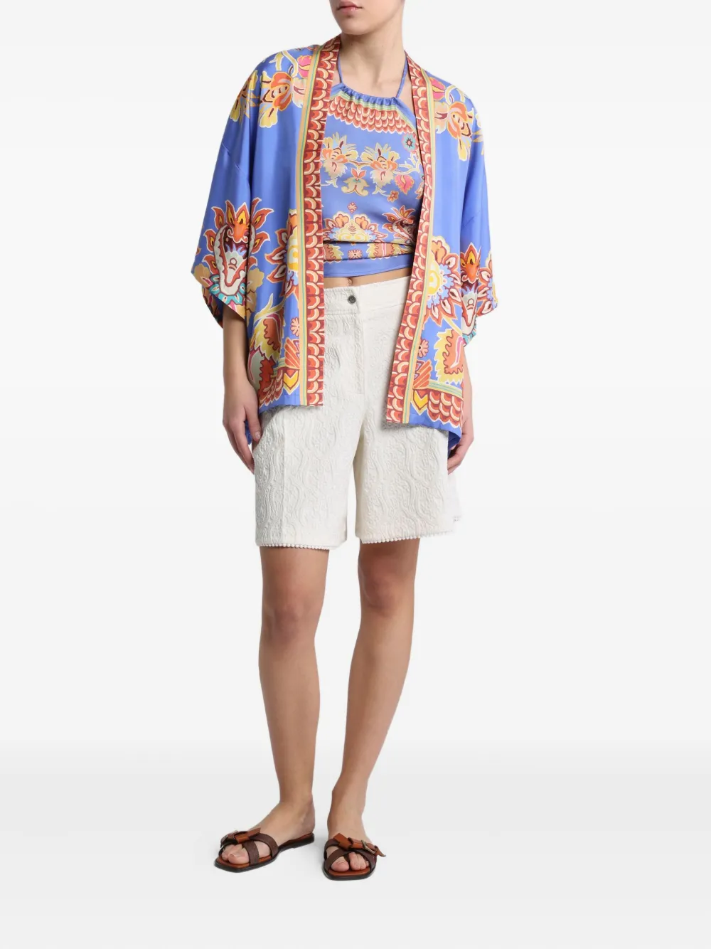 ETRO Zijden top Blauw