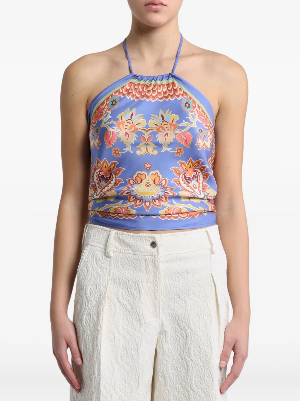 ETRO Zijden top Blauw