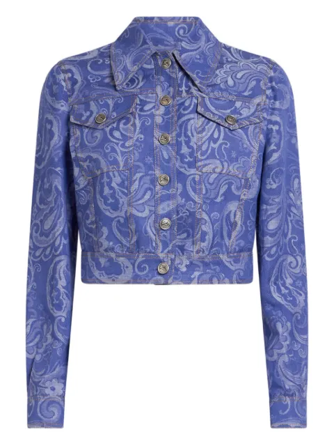 ETRO chamarra de mezclilla en jacquard
