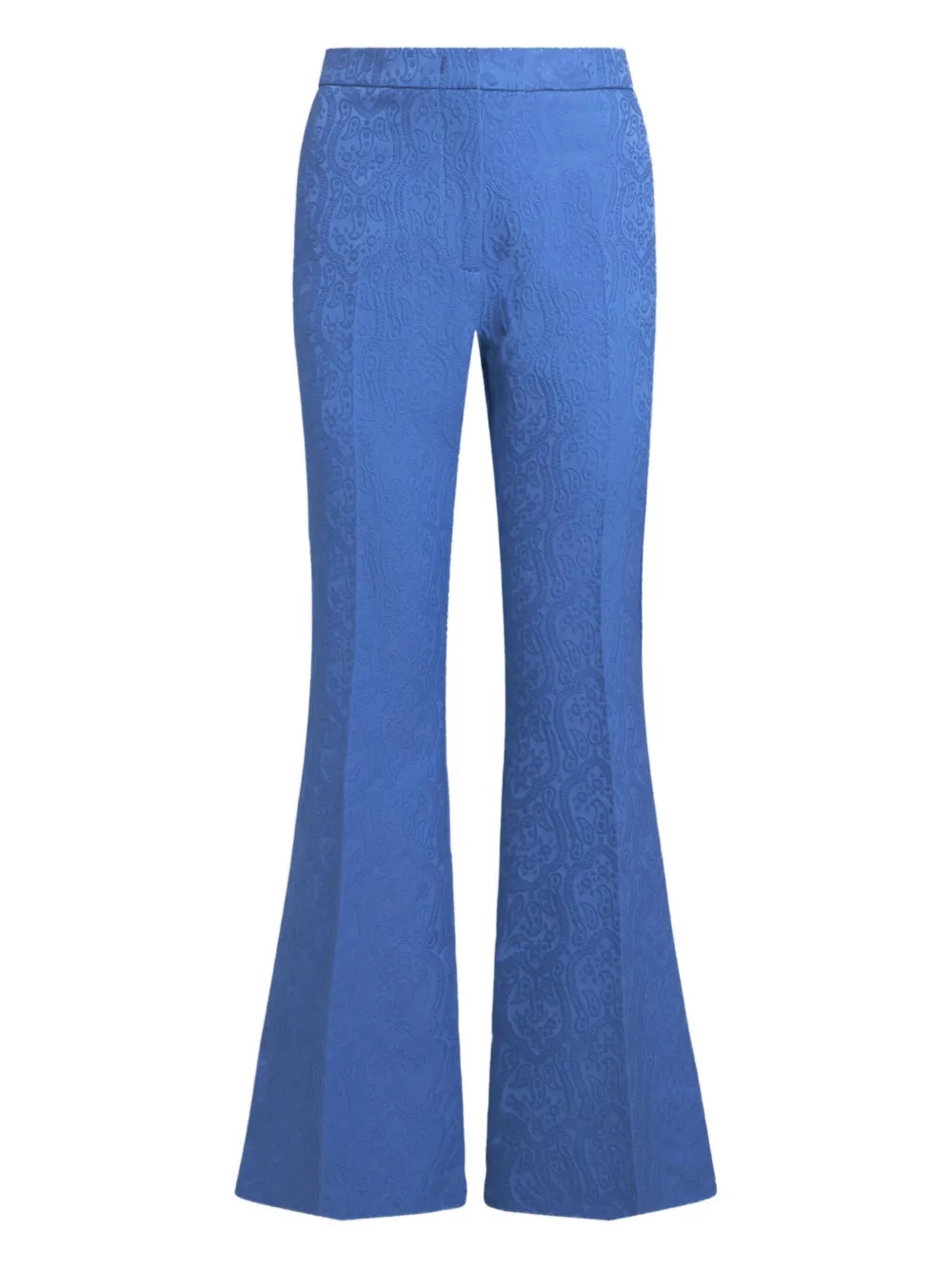 paisley-jacquard flared trousers