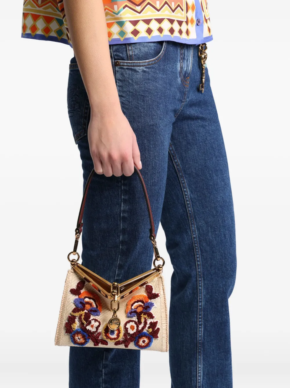 ETRO Vela kleine schoudertas - Beige