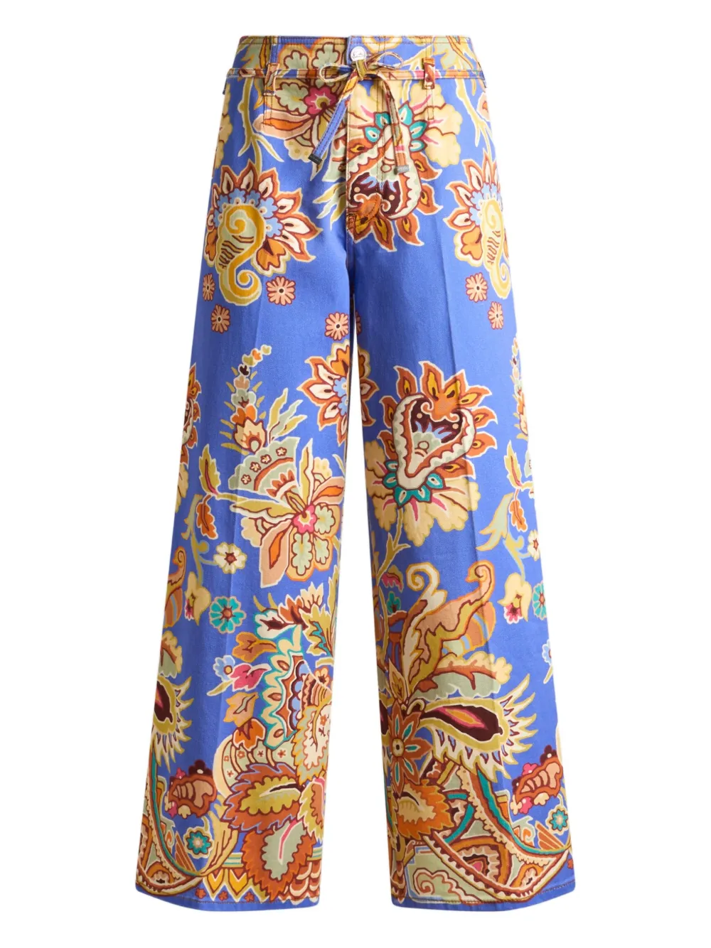 ETRO printed belted trousers | Blue | Image 1