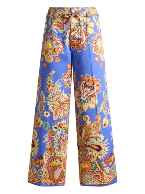 ETRO printed belted trousers 