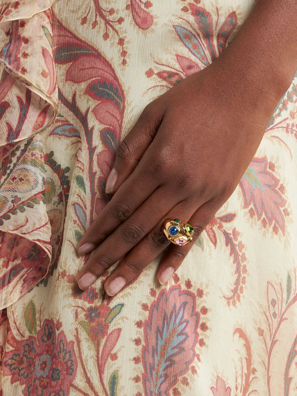 ETRO Ring verfraaid met kristallen - Goud