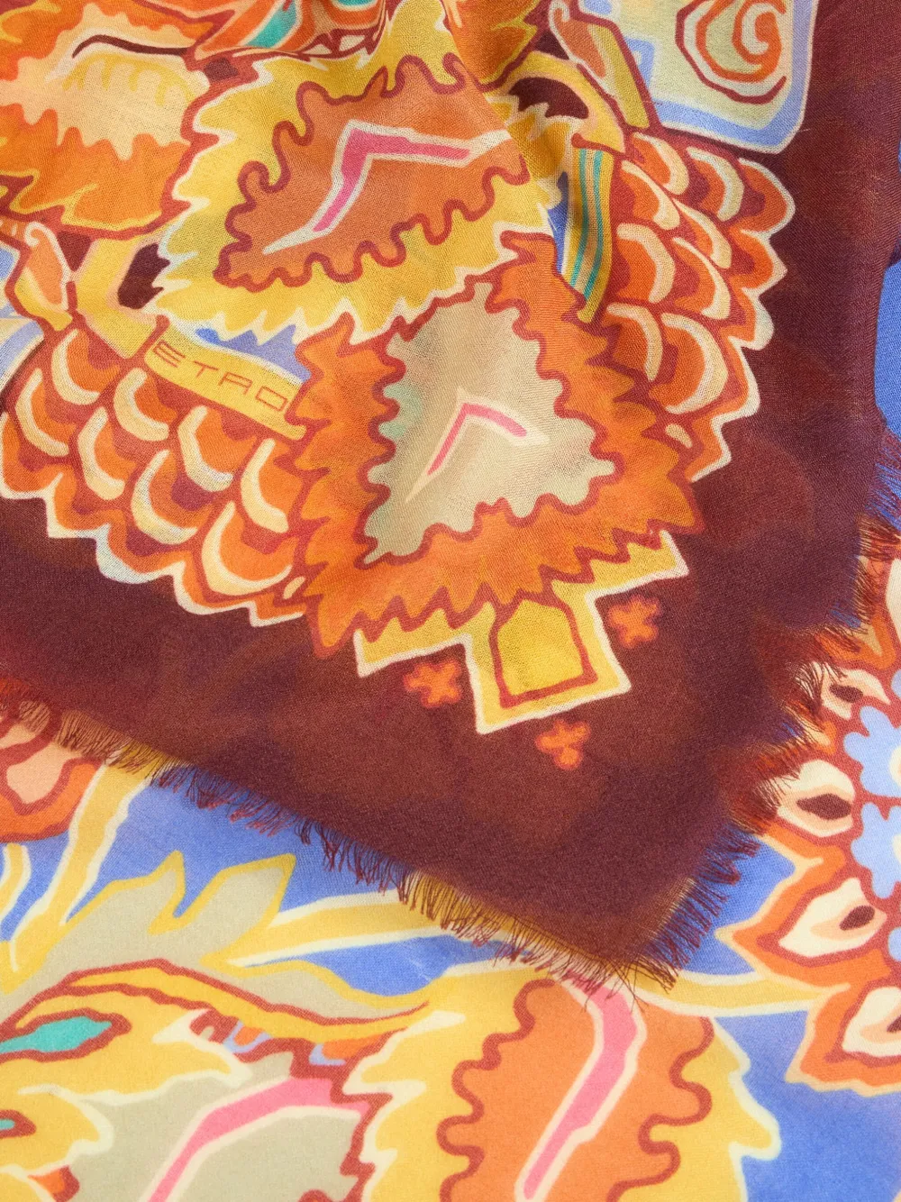 ETRO Sjaal met print - Blauw