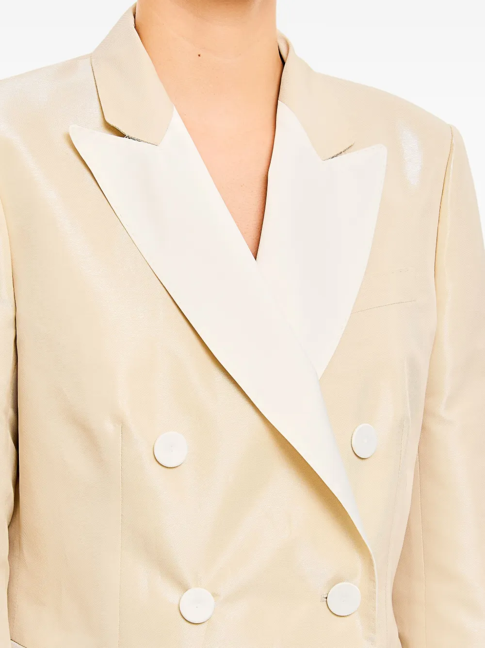 Alberto Biani Blazer met dubbele rij knopen Beige