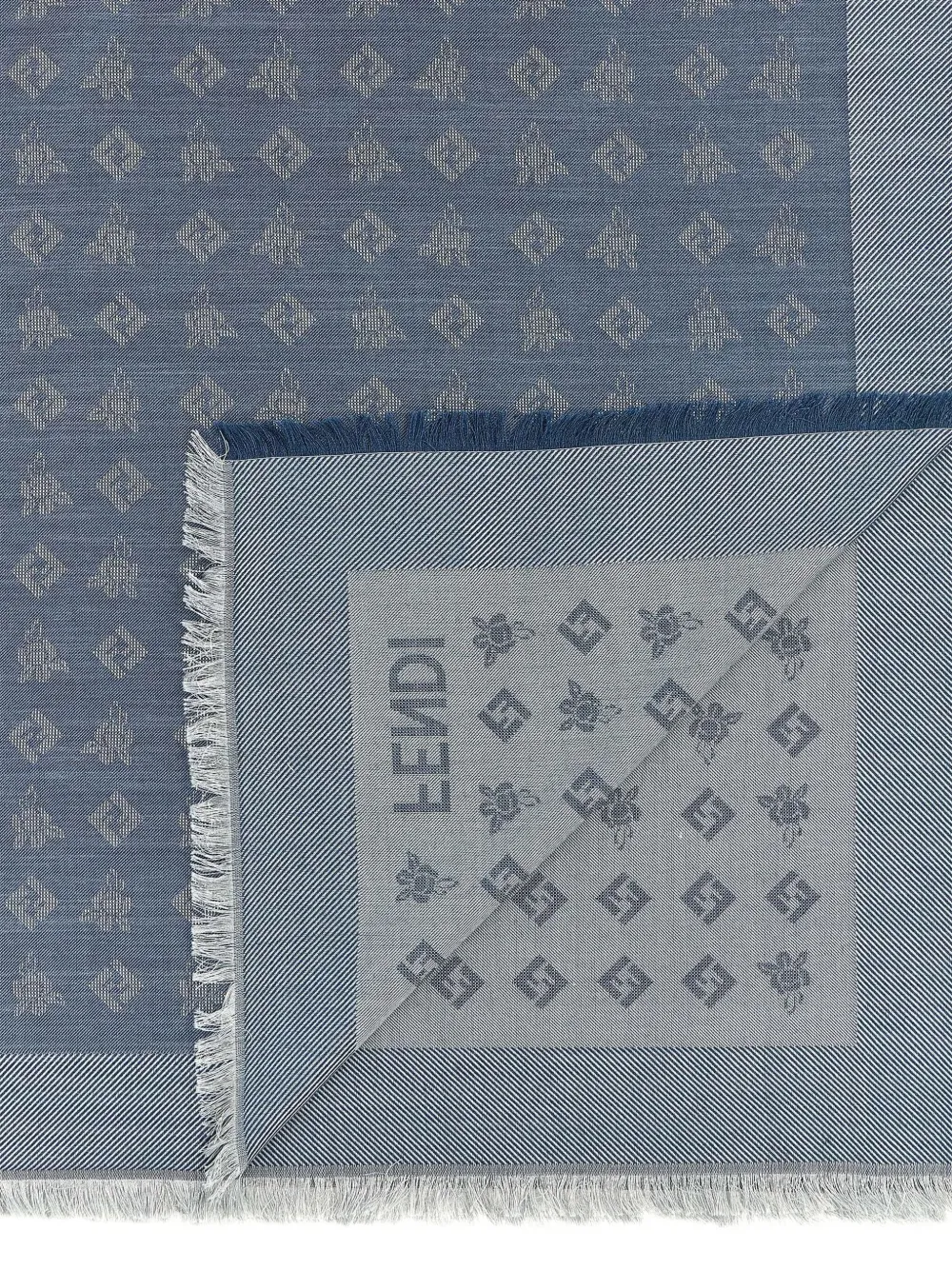 FENDI Sjaal met logo Blauw