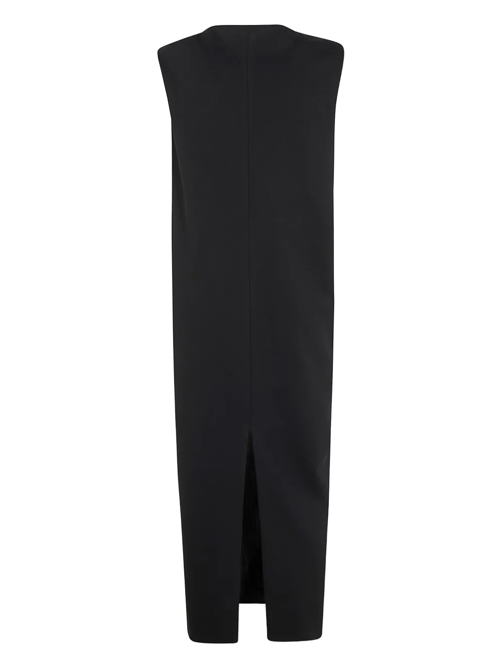 KHAITE sleeveless asymmetric dress - Zwart