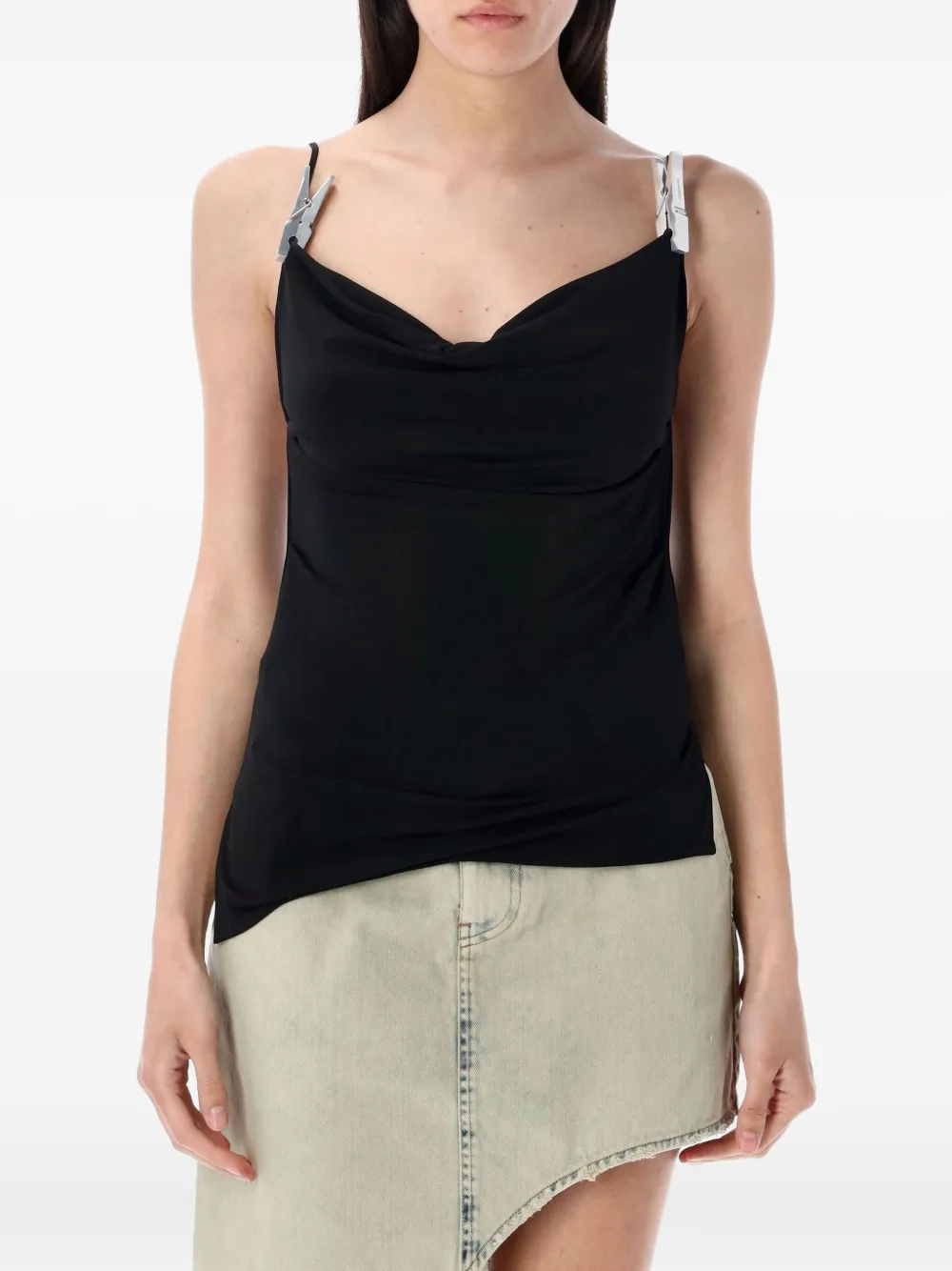 Coperni top drapeado | negro | Image 1