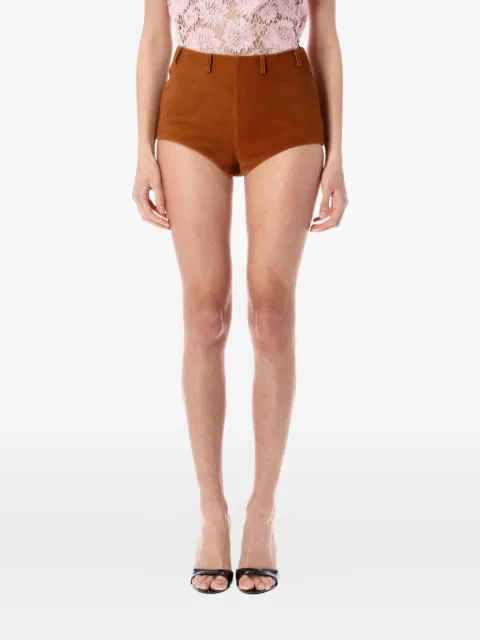 Self-Portrait shorts de gamuza