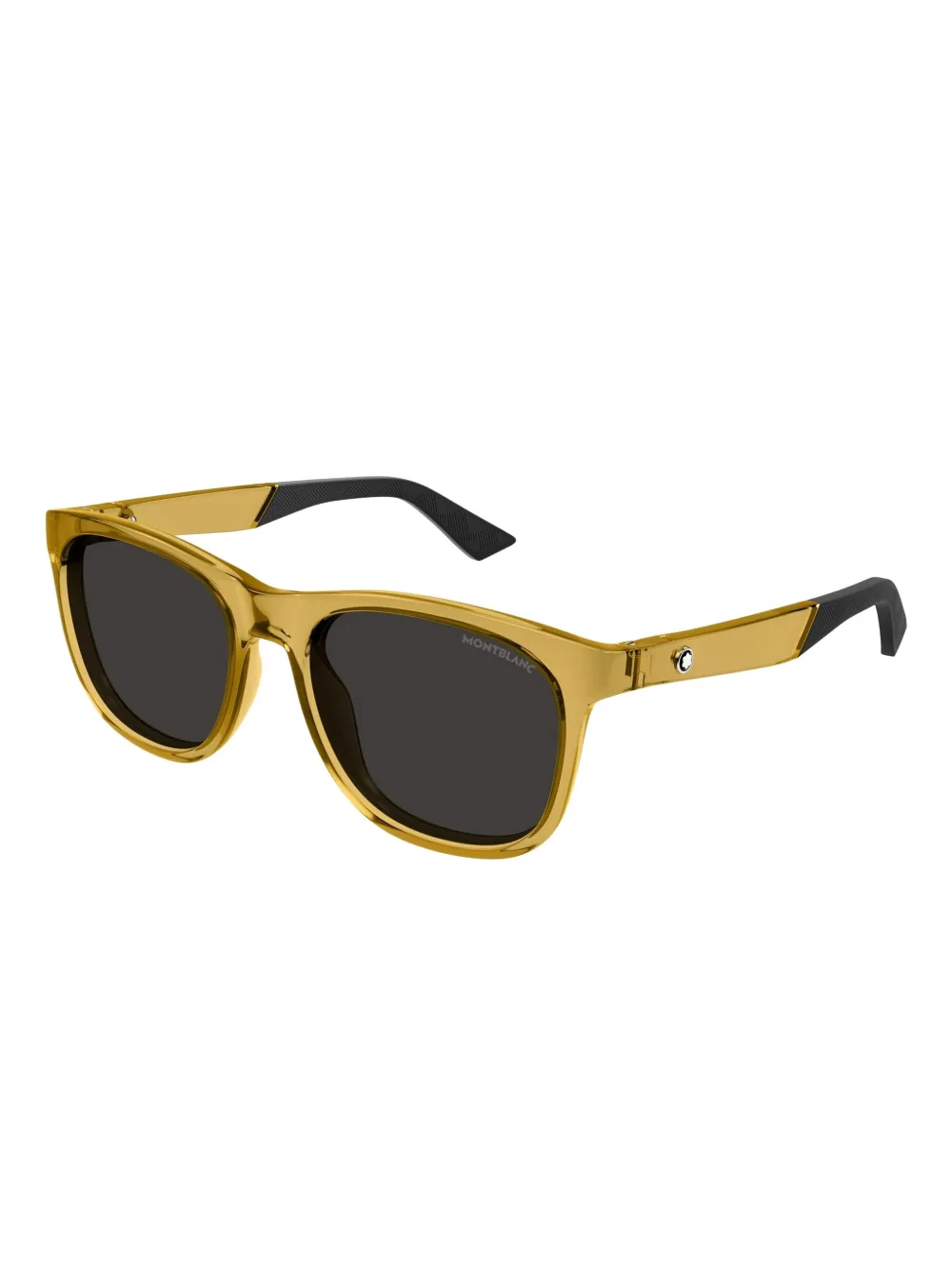 MONT BLANC EYEWEAR Zonnebril met vierkant montuur Geel