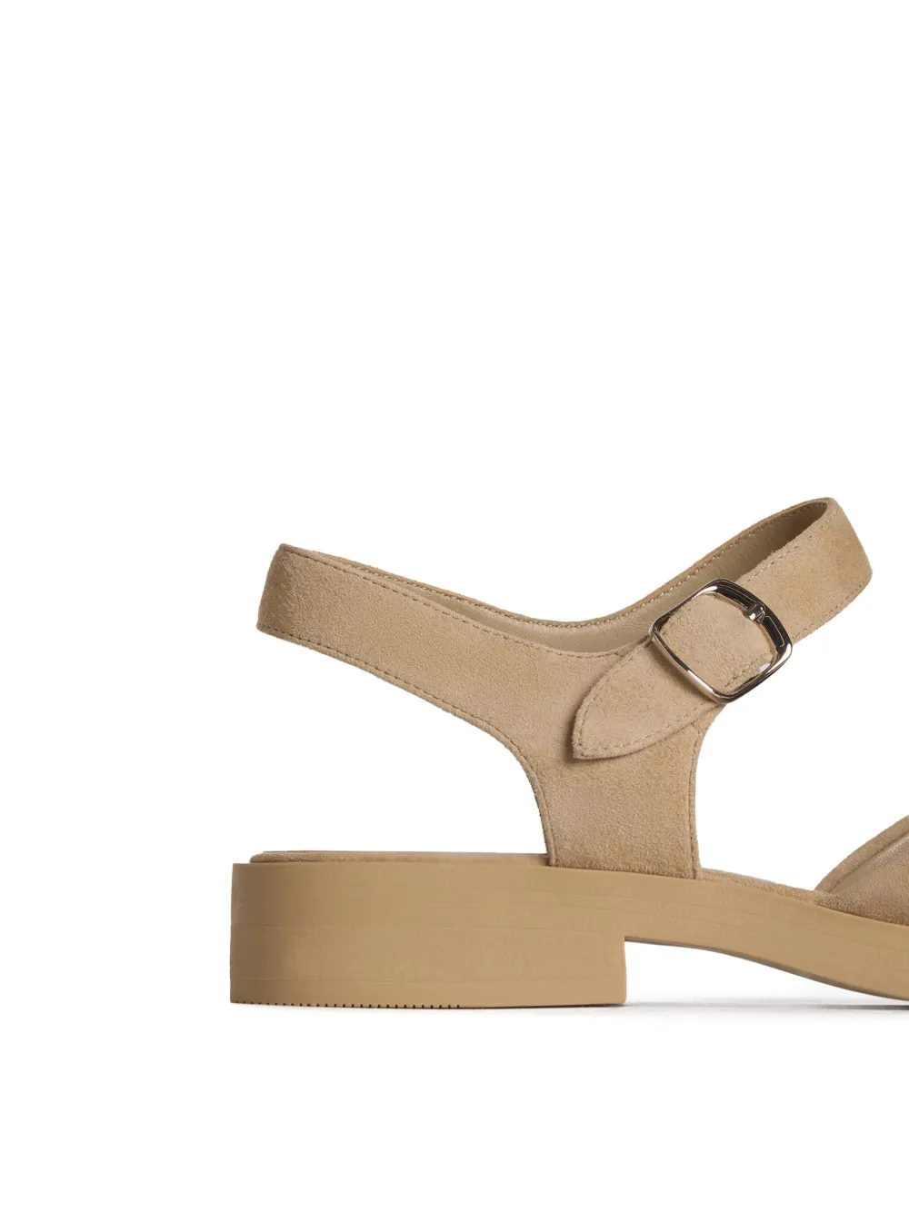12 Storeez Suede Mary Jane Pumps In Neutral