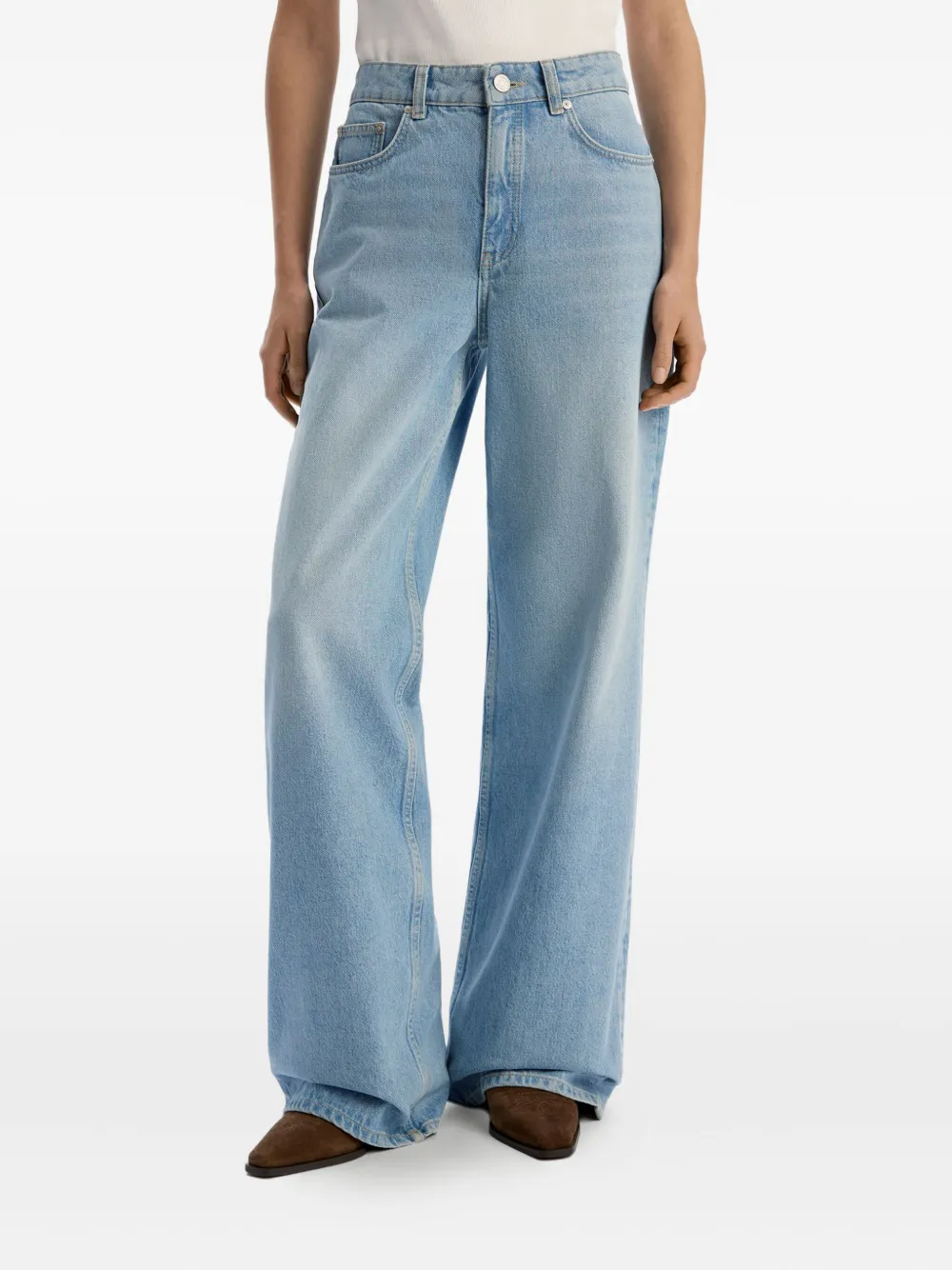 12 STOREEZ 415 jeans met wijde pijpen Blauw